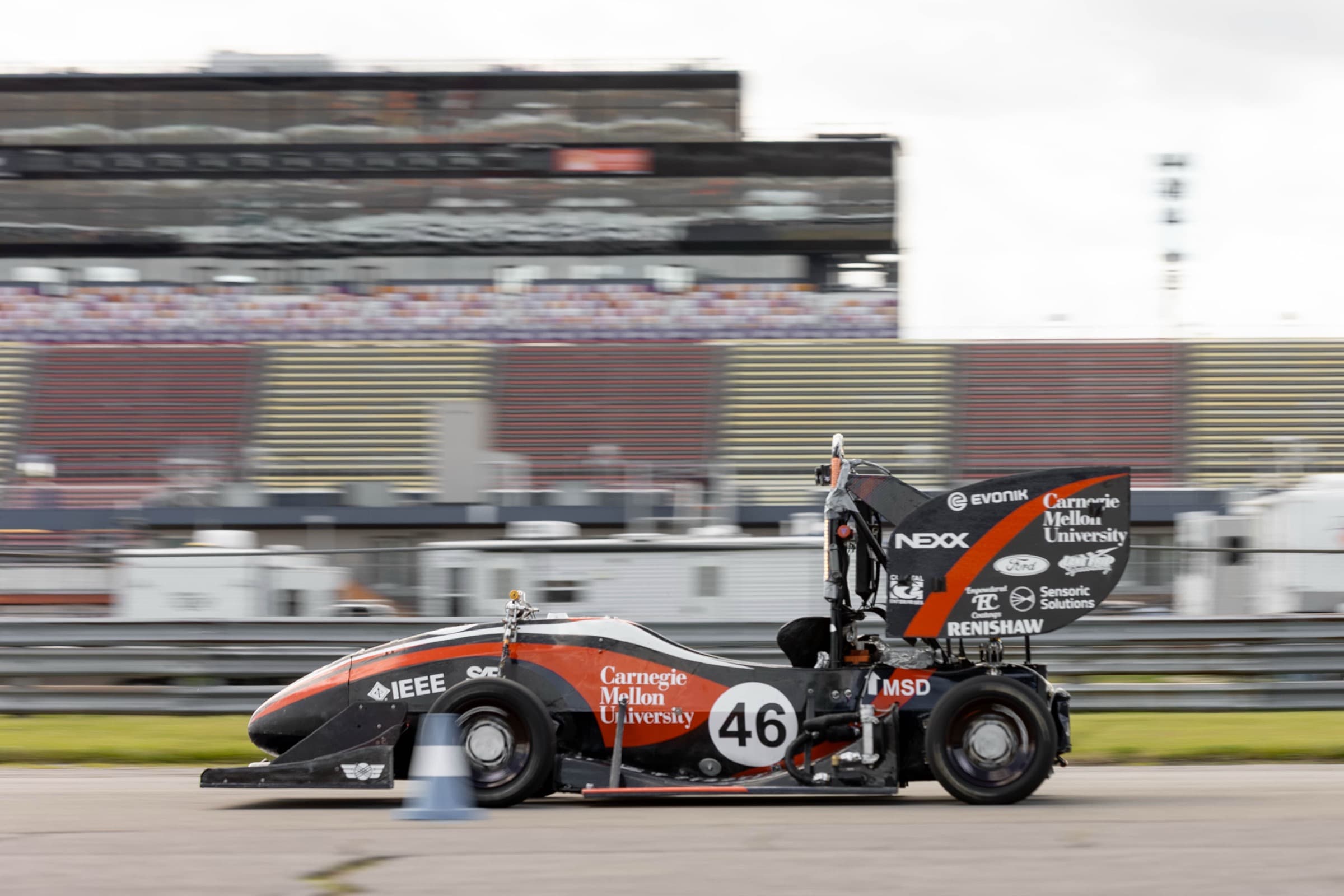 Carnegie Mellon Formula SAE Electric car 46 on track in driverless configuration